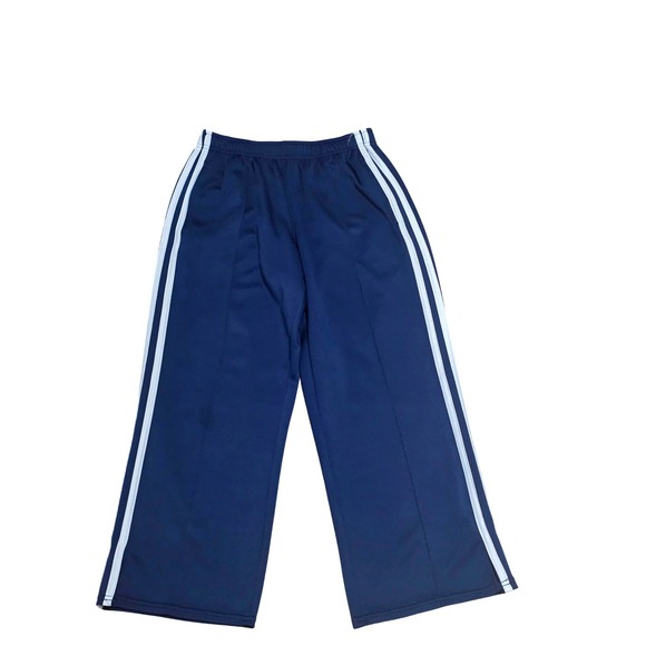 Athletic Works Pants - Athletic Works Navy Blue Striped Wide Leg Track‎ Pants Womens Small 4-6 A11